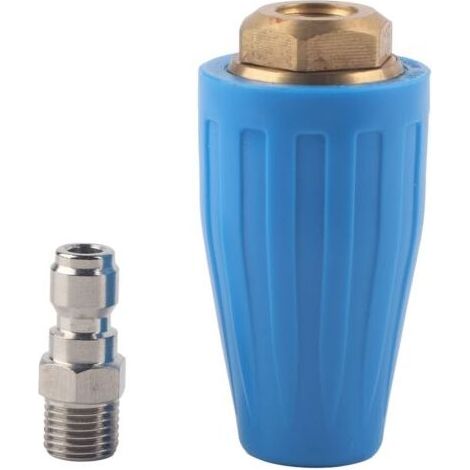 Turbo-Rotationsdüse für Hochdruckreiniger, 4,0 GPM (15,1 l/min) hohe Geschwindigkeit, 1/4"-Schnellanschlussstecker, 3600 PSI / 276 BAR, Reinigungszubehör, 2,5 GPM (9,5 l/min) (1/4)