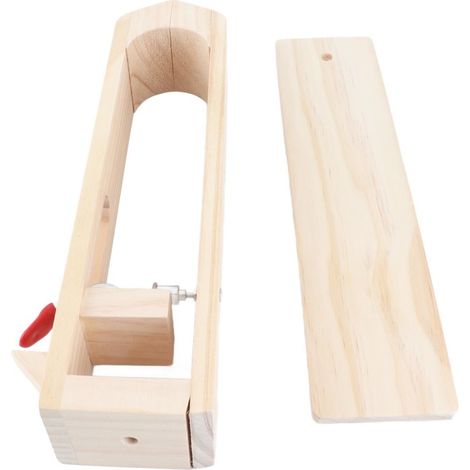 Caballete de costura de cuero, con barra extensible ajustable, de madera de haya.