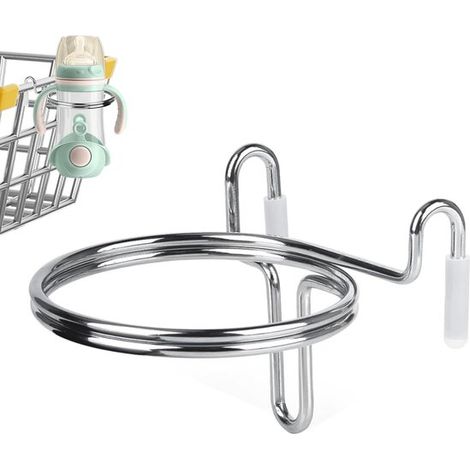 Soporte para vasos de carrito de compras，soporte multifuncional para bebidas de 3.15 x 1.93 pulgadas para tazas de café (1/5)