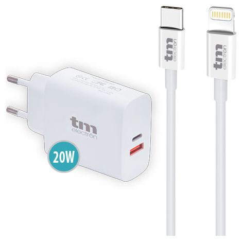 CARGADOR PD 20W CABLE USB C A LIGHTNING