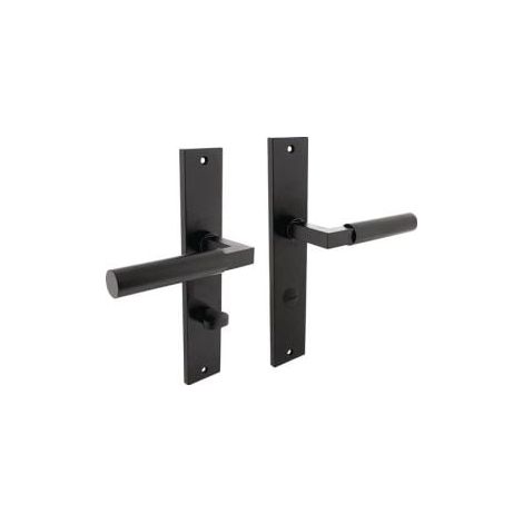 Langschildschildgarnitur Baustil Zamak F71 noir WC 72mm DIN L/R INTERSTEEL (1/2)