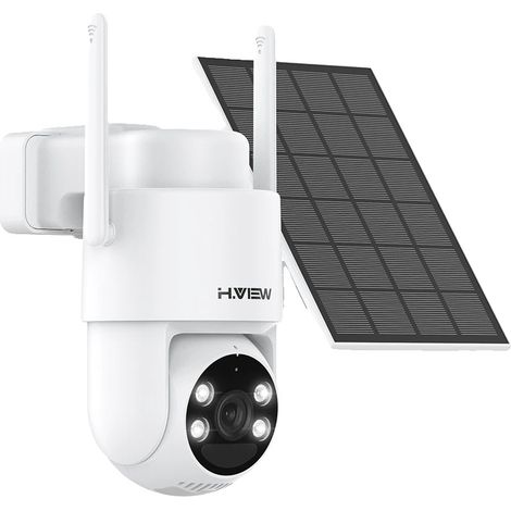 Caméra extérieure sans fil, résolution 3MP, angle de vision de 90 degrés, alimentée par batterie, audio bidirectionnel, alimentée par énergie solaire (1/5)
