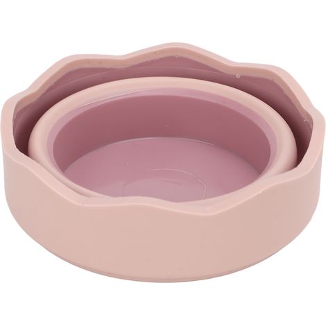 Seau à pinceaux pliable et portable en gel de silice, réutilisable et facile à transporter. Fournitures d'art pour la peinture. Rose.