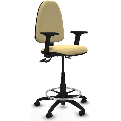 Piqueras y Crespo Bürostuhl Creme Höhenverstellbar
