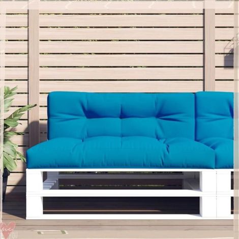 360627 Coussin de palette bleu clair 120x40x12 cm tissu (1/5)