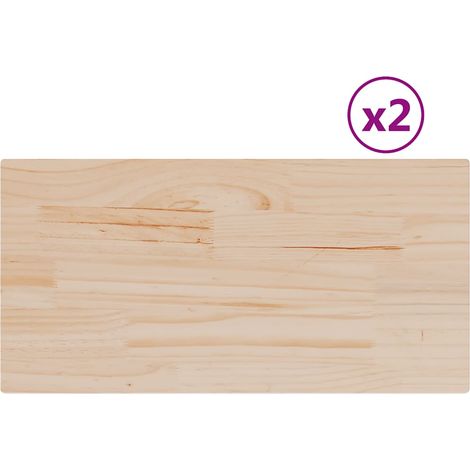 Dessus de table  Dessus de bureau  Plateau de table 2 pcs 90x45x2,5cm rectangulaire bois pin massif