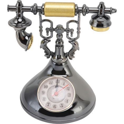 Réveil téléphonique vintage, unique, élégant et précis, idéal comme horloge de chevet pour la maison, un café ou un bureau (YF020 1).