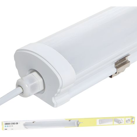 Apparecchiatura LED impermeabile 40W 3.600Lm 6000ºK 120Cm IP65 50.000H [BX3-WP-40W-1200-CW] (1/3)