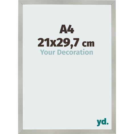 yd. - Cadre photo A4 21x29.7 - Argent Mat - MDF - Bologna (1/5)
