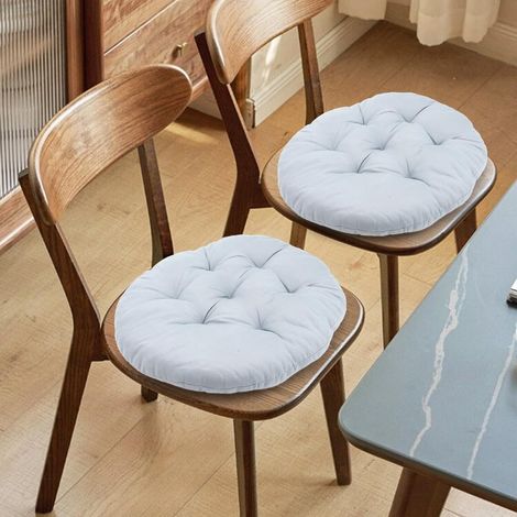 Set mit 4 runden Stuhlkissen, 40 cm Durchmesser – Runde, gepolsterte Sitzkissen – Für Garten-, Büro- und Balkonstühle – Für den Innen- und