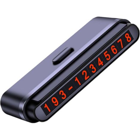Plaque de Stationnement Temporaire Accessoire Pratique pour Voiture Tournevis Intégré Numéro de Téléphone, Design Adhésif Super Lumineux en Abs (1/5)