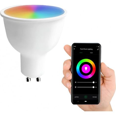 LED WiFi intelligent GU10 6,5 W : illuminez votre maison avec élégance et efficacité. Contrôlez la lumière depuis votre smartphone et créez des ambiances uniques avec cette ampoule moderne