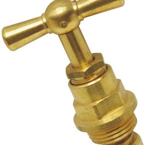 Tête À Potence À Clapet - Laiton Brossé - Filetage M12/17 (3/8") - Pour Robinet D'arrosage Et Plomberie - 1 Pièce (1/4)