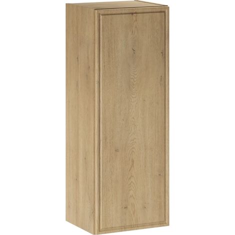 Meuble demi colonne de salle de bain suspendu TERRA CREMONA chêne cremona 30 x 80 cm