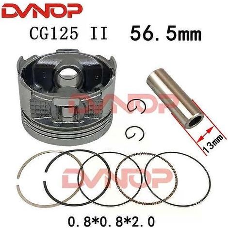 Kit d'assemblage piston 56,5 mm et axe de 13 mm et 15 mm pour Honda CG125 CB125 CT125 SL125 TL125 CL125 Lifan Zongshen 125 156FMI 157FMI (CG125 II) (1/5)
