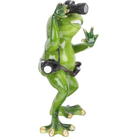 de grenouille en résine verte au design artistique et