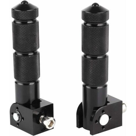 M8 Klappbare Motorrad-Fußrasten, 2 Stück Aluminiumpedale für Elektromotorräder, rutschfeste 8-mm-Universal-90°-Klapppedalstütze für den Beifahrer (1/5)