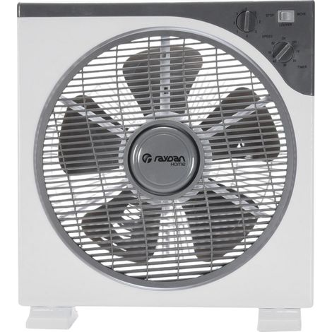 Thinia Home 12" (30 cm) 50W 3-stufiger Standventilator, Weiß/Grau