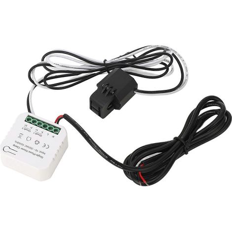 Moniteur d'énergie intelligent pour compteurs de consommation électrique ZigBee kWh avec transformateur de courant à pince de 80 A