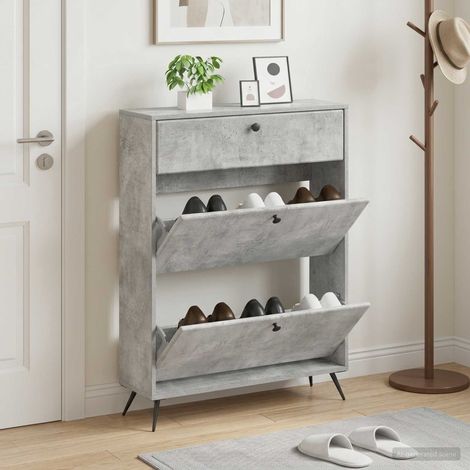 vidaXL Shoe Cabinet BREDA 78 x 24 x 103 cm Engineered Wood (1/5)