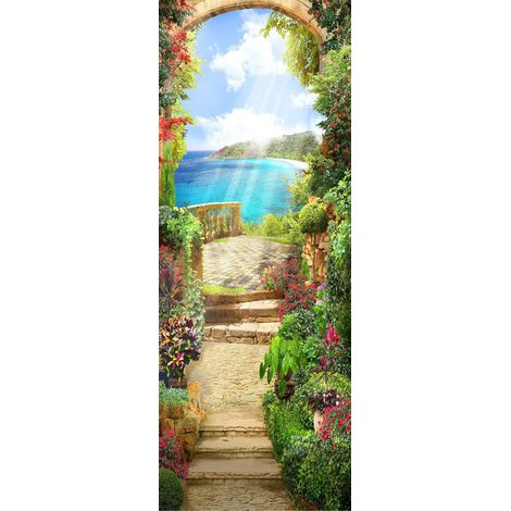 Selbstklebende Türtapete – Klebefolie für Türen – PVC – Wiederablösbar – Sofort klebefertig – Schlafzimmerdekoration – Fototapete – Für Schlafzimmer, Wohnzimmer und Flur – Selbstklebende Tapete – 200 (1/5)