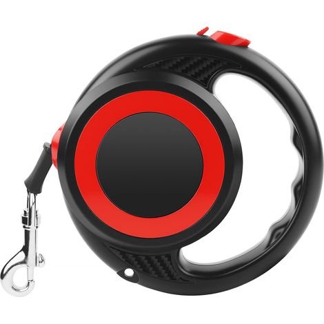 Laisse rétractable pour Chiens, 5 m / 16 Pieds, avec œillet de Suspension Polyvalent et Large poignée Ergonomique antidérapante pour Chiens de Petite et Moyenne Taille (1/5)