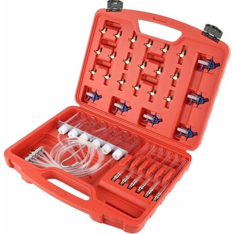 Diesel-Injektor-Durchflussmesser-Zylinder-Diagnose-Kraftstoffleitungs-Testkit für Common-Rail-Adapter mit Aufbewahrungsbox
