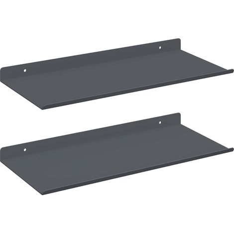 Maison Exclusive - Schwebendes Regal 2 pcs Anthrazit 40 x 18 x 2,