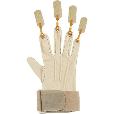 Gant d'exercice de traction de luxe pour la flexion des doigts, idéal pour la rééducation de la main et le renforcement de la main droite. (1/5)