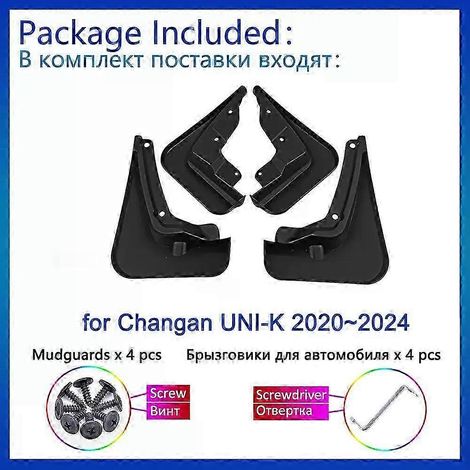 Accessoires de haute qualité pour Changan UNI-K UNIK UNI K 2020 2021 2022 2023 2024 : bavettes de protection pour roue avant, garde-boue anti-éclaboussures.