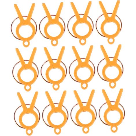 Set mit 12 orangefarbenen, 8 cm langen Tomatenstäben, Stützen für Kletterpflanzen, stabile Befestigung im Garten, zum Stützen, für Rankgitter und den Tomatenanbau