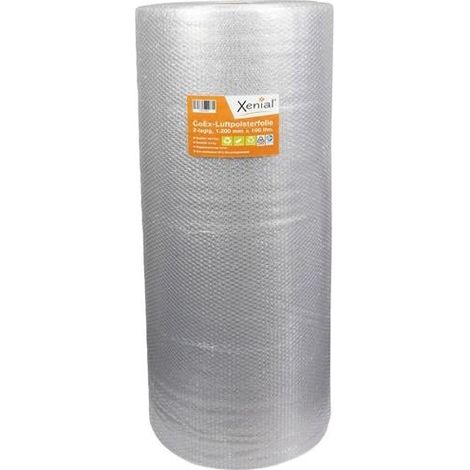 Luftpolsterfolie Breite 1200mm Länge 100m 2-lagig grau TRANSPAK
