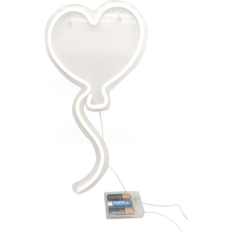 Vimin Box Cuore Palloncino Led Acrilico H 42 Cm L 23 Cm L 1,5 Cm