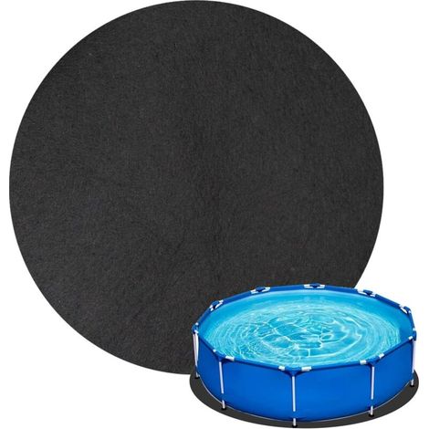 Tapis de sol rond 4 m pour piscine et spa – Antidérapant en feutre absorbant l'eau – Protection contre les chocs – Facile à nettoyer (1/5)