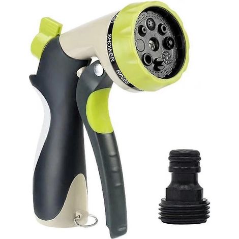 Garden shower, garden shower Garden sprayer with 8 functions for all common garden hose systems, shower nozzle with locking function (1/5)