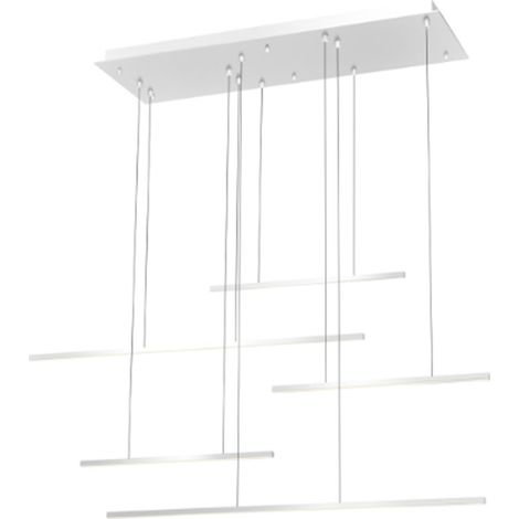 Lampadario a sospensione 38 watt lampada a led design minimal 3 colorazione di luce soggiorno open space (1/5)