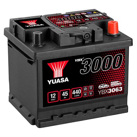 Yuasa – Batterie de voiture 12V 45Ah 440A – Technologie classique CA/CA – Dimensions 207x175x175mm – Non compatible Start&Stop