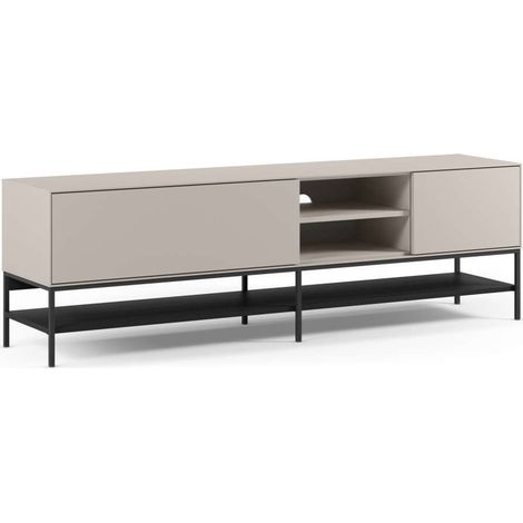 Mueble para televisión 3 puertas mod-Regina acabado crema/roble sepet, 140cm(ancho) 53cm(alto) 35cm(largo)
