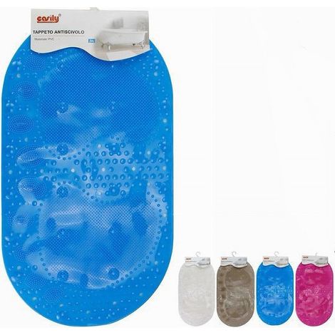 Trade Shop - Alfombra Pvc Alfombra Antideslizante Para Baño Ducha 67x36 Cm 59630 - (1/3)