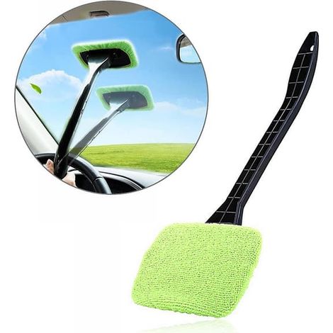 Outil de nettoyage pour pare-brise de voiture - Chiffon en microfibre avec poignée (1/5)