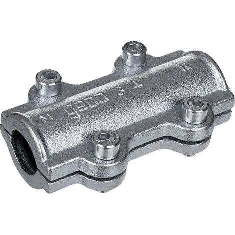 GEBO Collier de réparation Long DS fonte malléable galvanisée 2''1/2