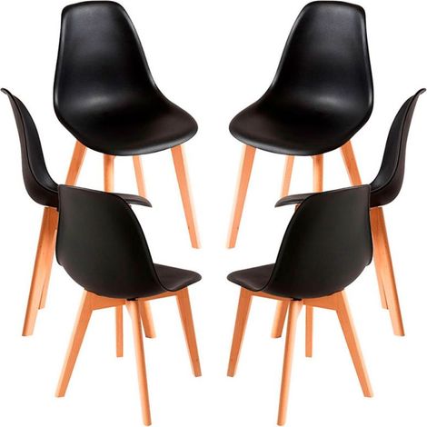 Packs Sillas Comedor - Pack 6 Sillas Kelen - Negro (1/5)