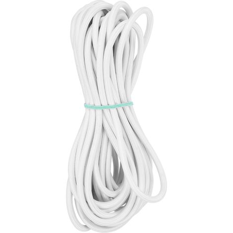 Corde élastique ronde à forte élasticité, 7mm, 10m/32,8 pieds, accessoires de couture, bricolage, blanc (1/5)