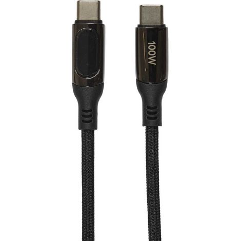Câble de charge USBC to USBC avec écran LCD affichage Wattmètre 100 Watt 1 mètre (1/4)