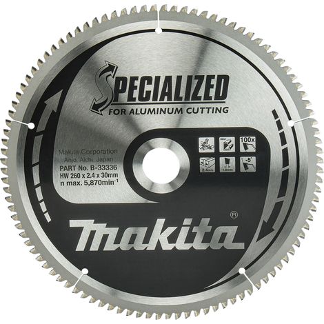 MAKITA B-33336 Specialized for aluminium 260mm x 30mm x 100T