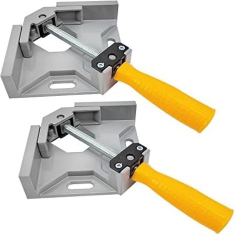 2 Pièces Serrage Angulaire,90 Degrés Serre Joint Angle Parfait,2 Poignée Ajustable, Étau de Serrage pour Menuiserie Charpentier, Outillage à Main