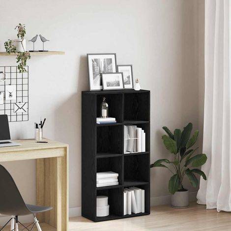 Bücherregal Schwarz Eichen-Optik 66x30x130 cm Holzwerkstoff