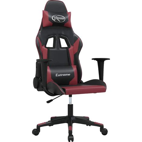 Maison Exclusive - Sedia Gaming Nero e Rosso Vino in Similpelle (1/5)