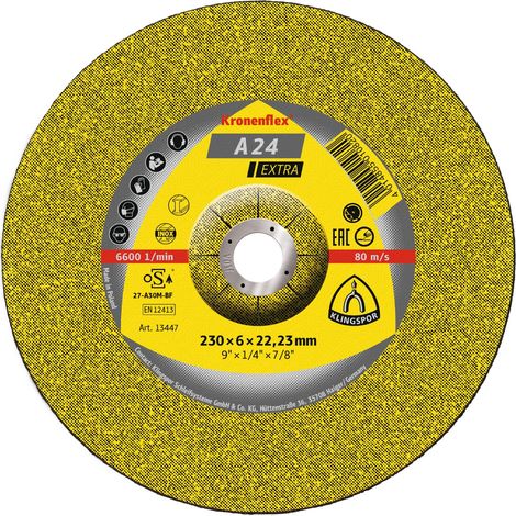 KLINGSPOR 13447 Schruppscheibe A 24 Extra D230xS6mm gekröpft Stahl Bohrung 22,23 (1/5)