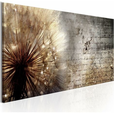Tableau pissenlit sur béton - 150 x 50 cm (1/4)